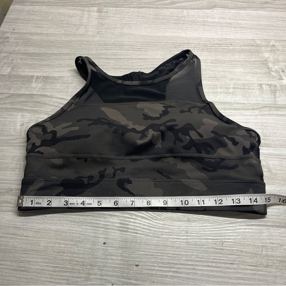 Zyia Active Camouflage Black Racerback Sports Bra Removable Pads Women’s size XL - Picture 13 of 14